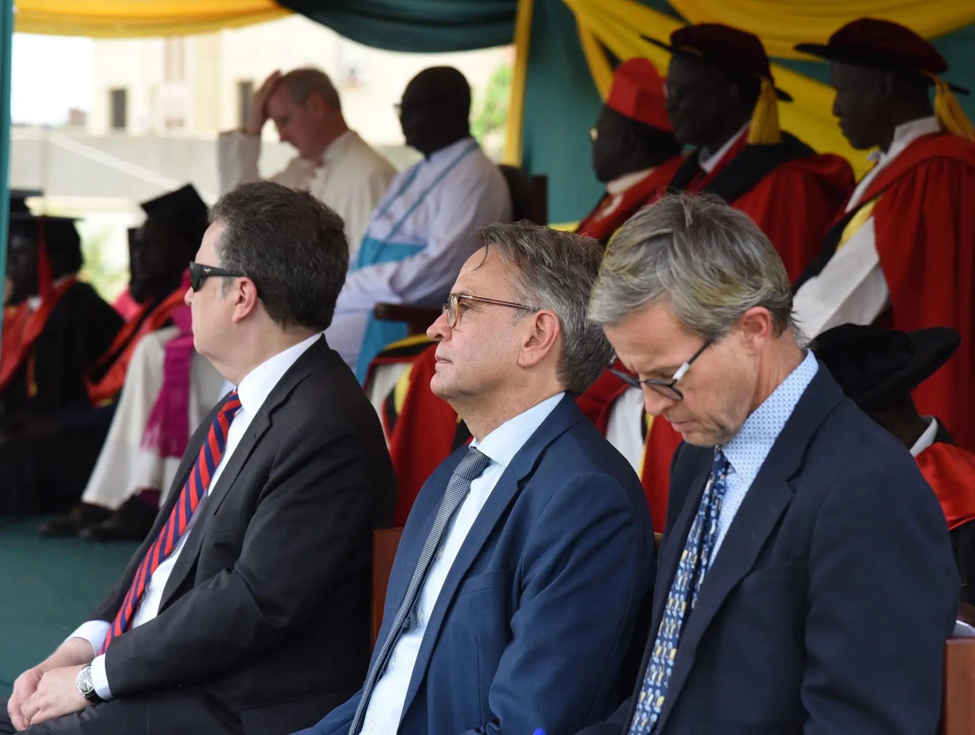 Diplomats at the installation